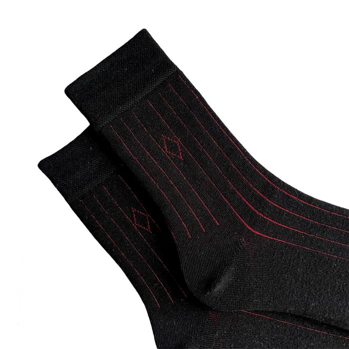 Men's socks with slits, made from Indian cotton, black, 44-45