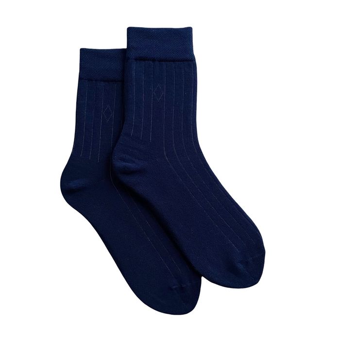 Шкарпетки чоловічі з прорізами, з індійської бавовни, темно сині, 42-43