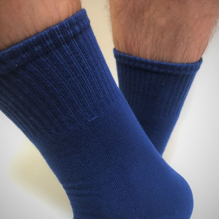 Men's TERRY FOOT socks made from Indian cotton, dark blue