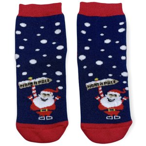 Kid's Christmas socks made from Indian cotton, TERRY, Santa Clause