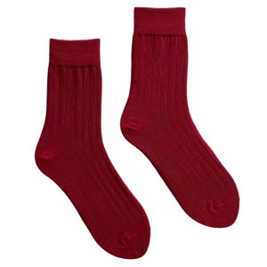 Шкарпетки чоловічі з прорізами, з індійської бавовни, темно червоні, 39-41