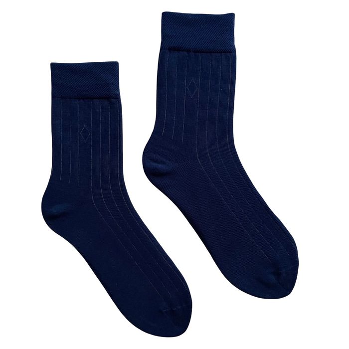 Шкарпетки чоловічі з прорізами, з індійської бавовни, темно сині, 44-45