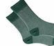 Men's socks made from Indian cotton, green with light grey