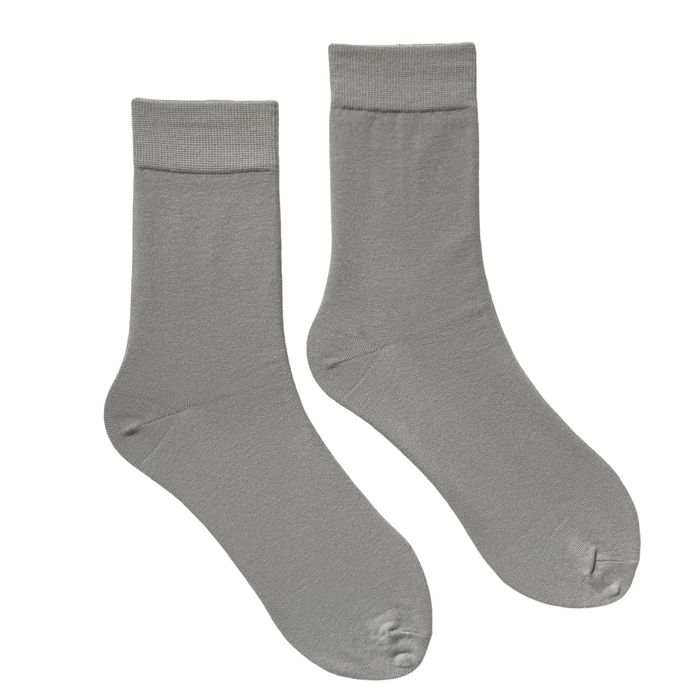 Шкарпетки чоловічі класичні Преміум, з індійської бавовни, світло сірі, 42-43