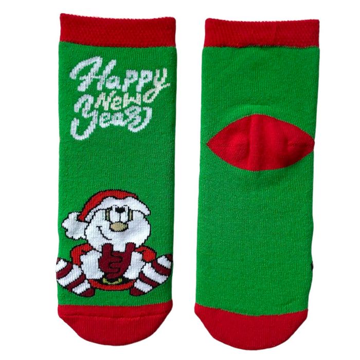 Kid's Christmas socks made from Indian cotton, TERRY, Gnome