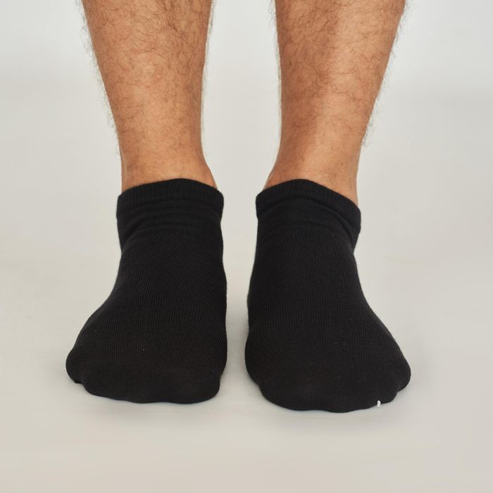 Шкарпетки чоловічі короткі з індійської бавовни, чорні, 44-45