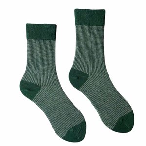 Шкарпетки чоловічі з індійської бавовни, зелені з світло сірим