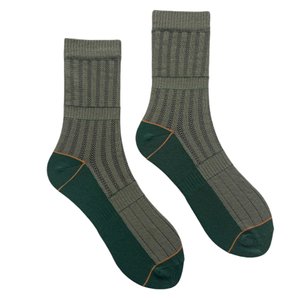 Tactical men's socks, made from Indian cotton, khaki/dark green