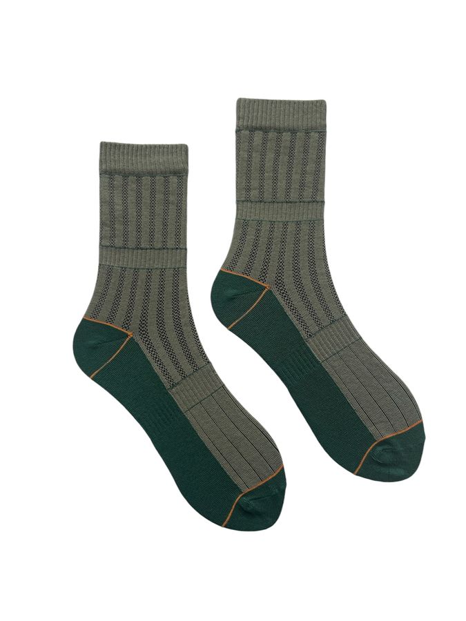 Tactical men's socks, made from Indian cotton, khaki/dark green