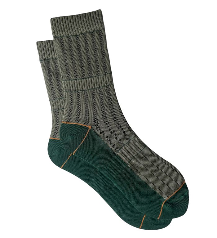 Tactical men's socks, made from Indian cotton, khaki/dark green