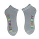 Women's ankle Socks "Don't worry, Be Happy" made from Indian cotton, grey