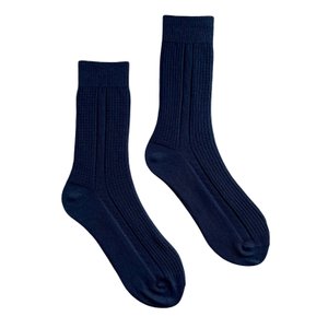 Мужские носки "Изысканная классика" с индийского хлопка, темно синие