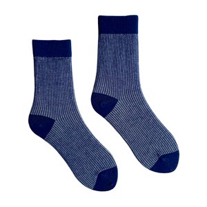 Шкарпетки чоловічі з індійської бавовни, сині з білим