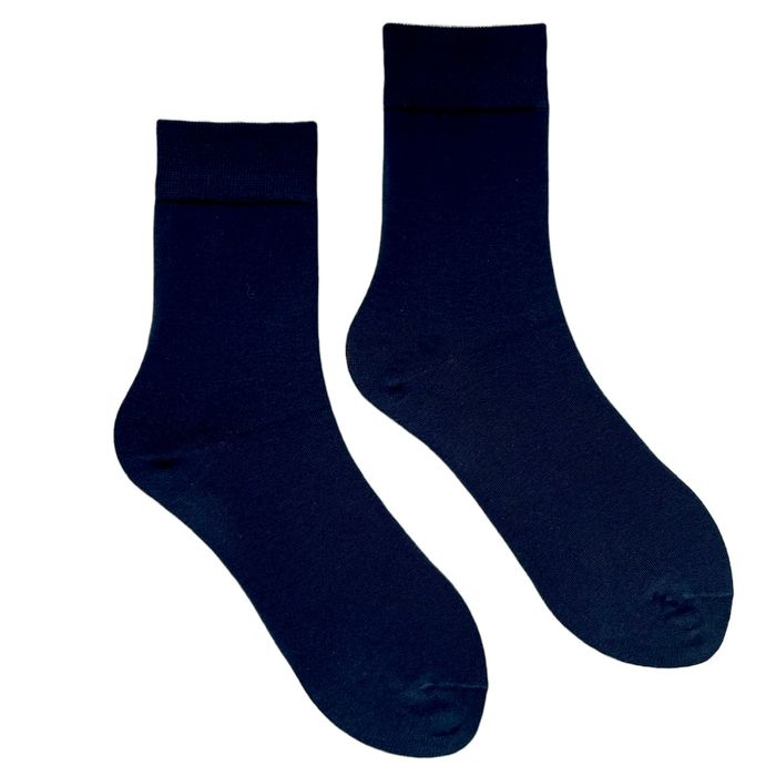 Шкарпетки чоловічі класичні Преміум, з індійської бавовни, темно сині, 39-41