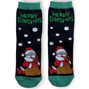 Жіночі Новорічні шкарпетки "Санта з мішком подарунків"