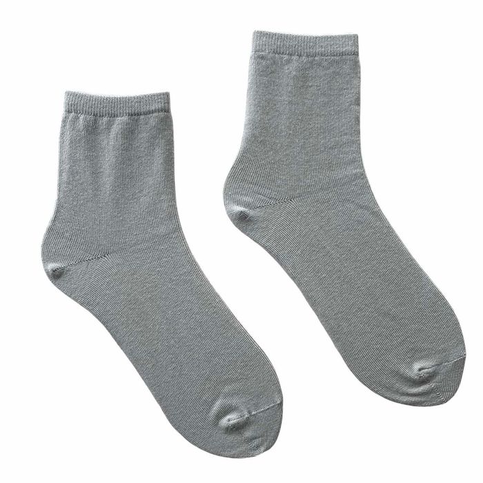 Шкарпетки чоловічі "Класичні" з середнім пагомілком з індійської бавовни, сірі, 39-41