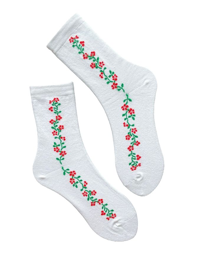 Women's Socks "Flowers tenderness", made from Indian cotton