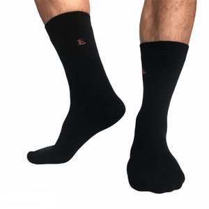 Men's TERRY socks made from Indian cotton, black