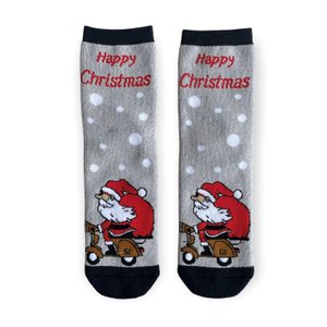 Чоловічі Новорічні шкарпетки "Санта на мопеді"