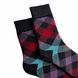Men's socks "Colored squares", made from Indian cotton, black, 44-45