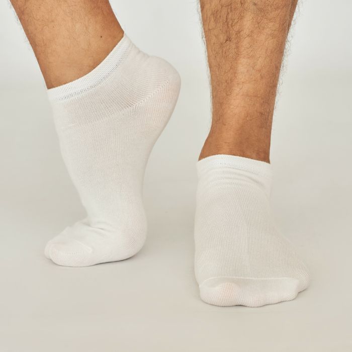 Мужские носки короткие с Бамбука, молочные