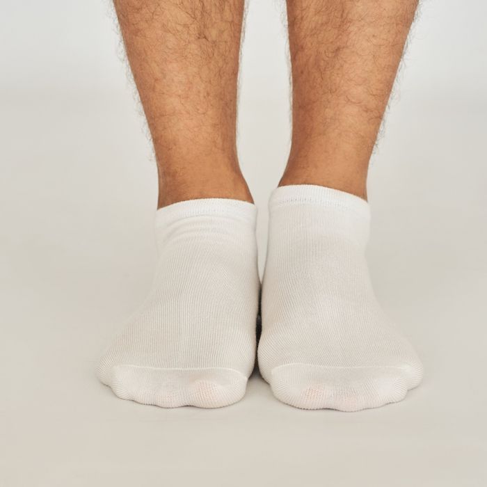 Men's ankle BAMBOO socks, milky