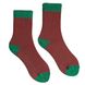 Men's socks made from Indian cotton, green with red