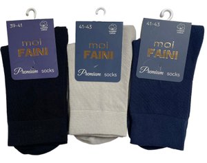 Set of men's classic socks, made from Indian cotton, 3 pairs