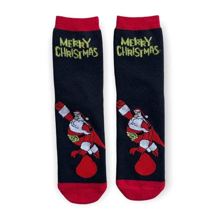 Men's New Year socks "Super-Santa"