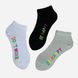 Set of Women's ankle Socks "Don't worry, Be Happy" made from Indian cotton, 3 pairs, 35-37