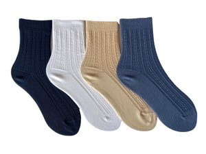 Women's Jacquard Socks Set "Braid" made from Indian cotton, 4 pairs