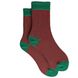 Men's socks made from Indian cotton, green with red